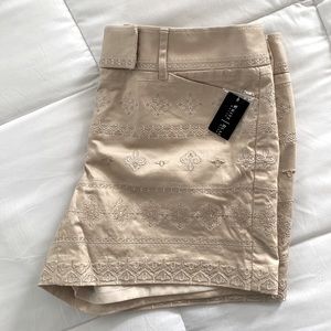 White House Black Market Embroidered Shorts